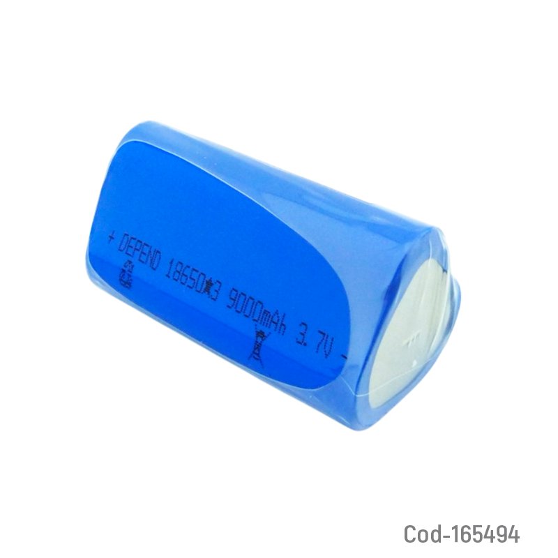 Pila marca depend plana modelo 18650 de 3.7 volt a 9000 mah, set x 3 mayorista — imagen 2