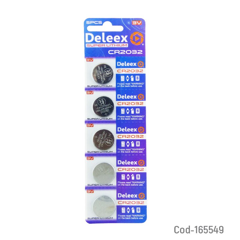 Marca deleex modelo cr2032 set x 5 a 3 volt super lithium mayorista — imagen 2
