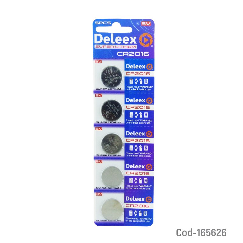 Marca deleex modelo cr2016 set x 5 a 3 volt super lithium mayorista — imagen 2