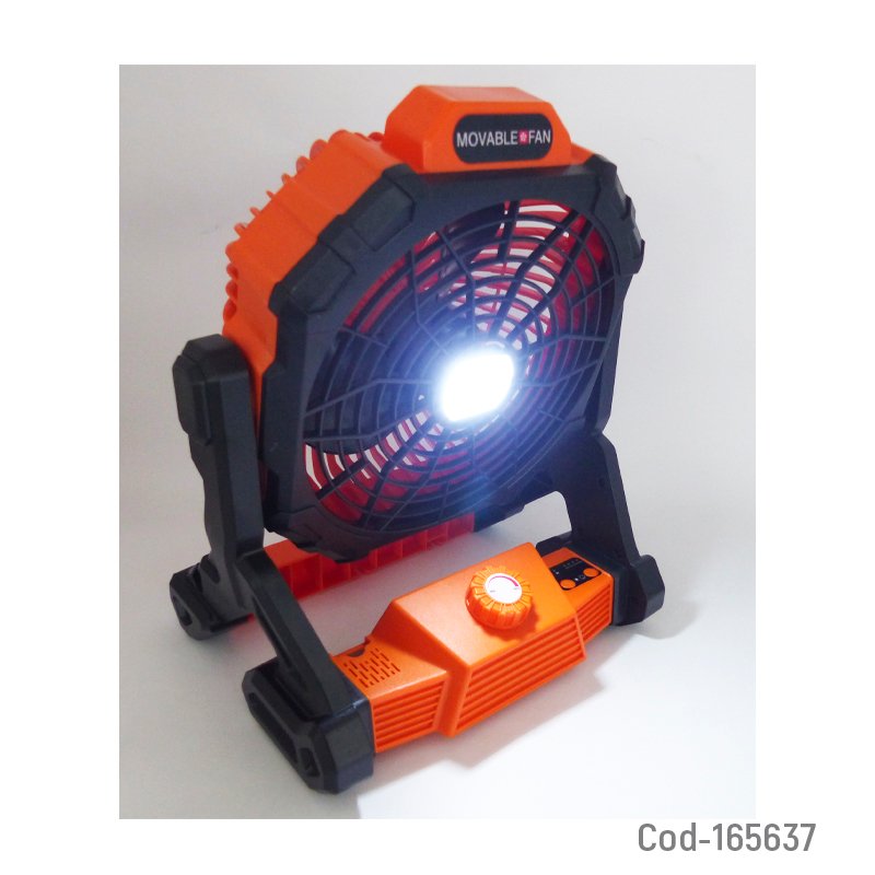 Ventilador solar portable marca jortan recargable modelo x30 con led y dimmer. mayorista — imagen 3