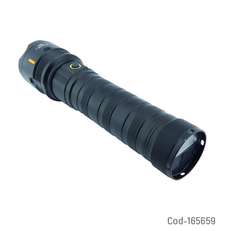 Linterna de 1 led mas 10 led tactica modelo x17 de luz laser en aluminio y baliza, recargable. mayorista — imagen 2