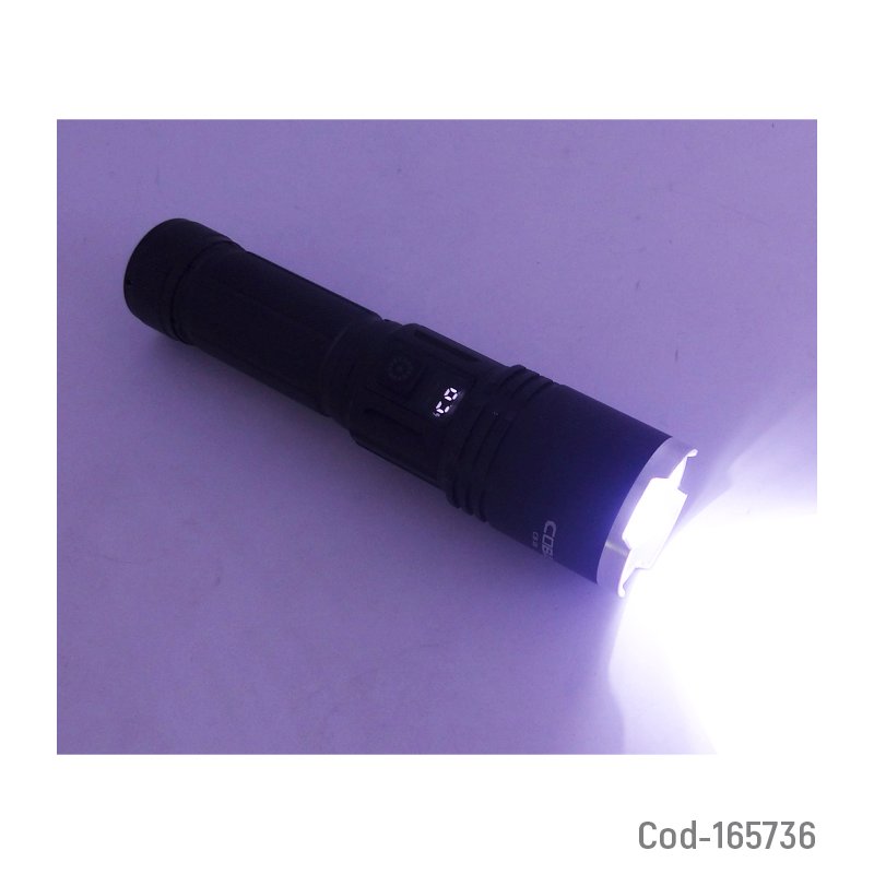 Linterna de 1 led en aluminio marca coba modelo cb-x8, luz laser, recargable. mayorista — imagen 3