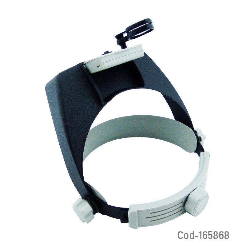 Visera con lupa ajustable modelo 81007ap con 2 lentes y 2 led. mayorista — imagen 2