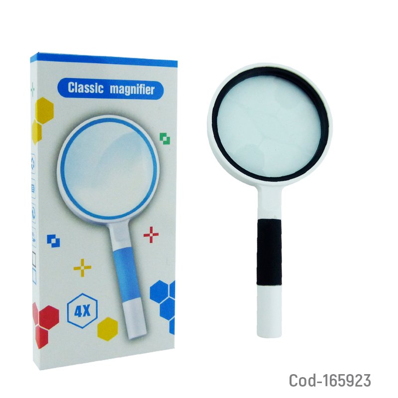 Lupa de 80 mm modelo th-8075 clasica con 4 x de aumento - pack de 10 unidades mayorista — imagen 2