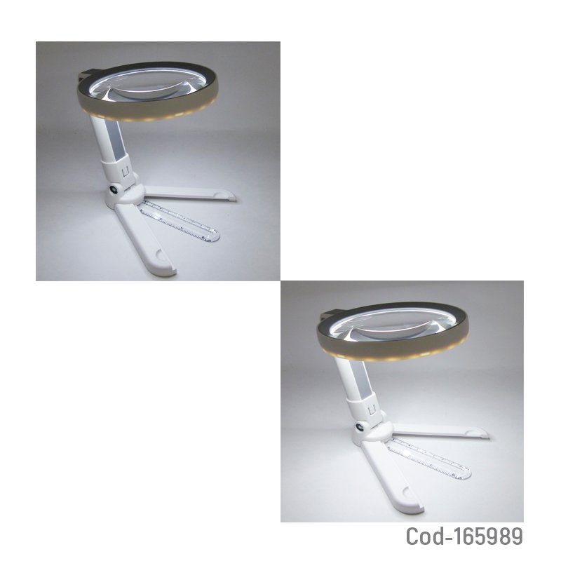 Lupa lampara de 24 led modelo dh100sc con soporte e indicador de carga, recargable mayorista — imagen 3