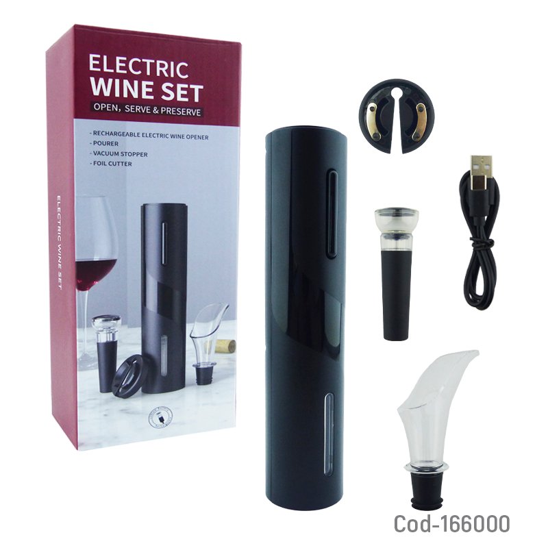Sacacorchos kit de 4 en 1 recargable. mayorista — imagen 3