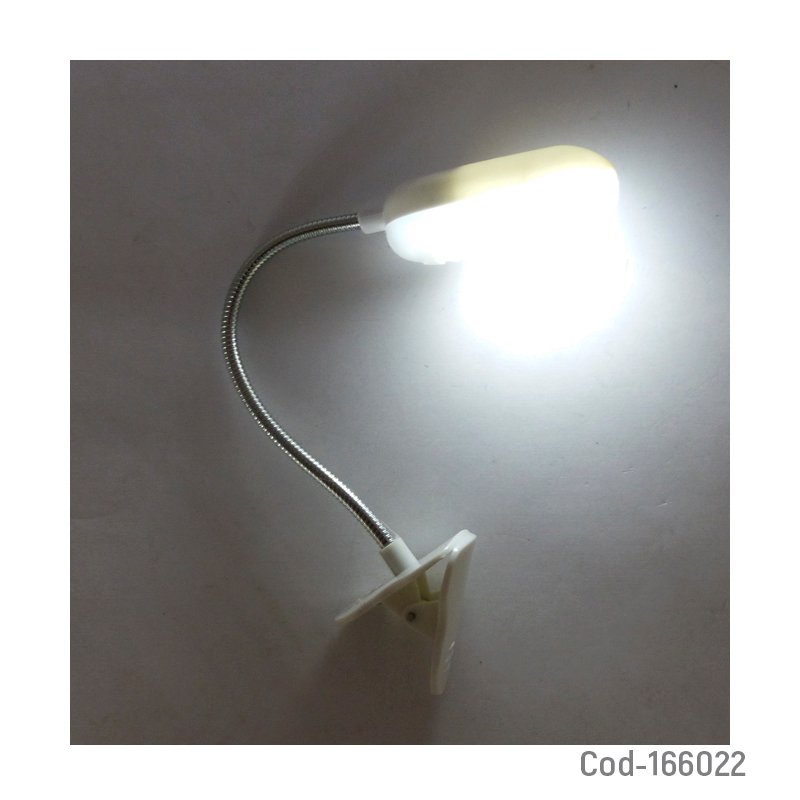 Lampara led mini con gancho modelo qx de luz blanca ajustable. - pack de 20 unidades mayorista — imagen 2