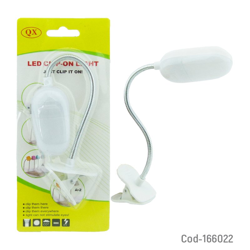 Lampara led mini con gancho modelo qx de luz blanca ajustable. - pack de 20 unidades mayorista — imagen 3