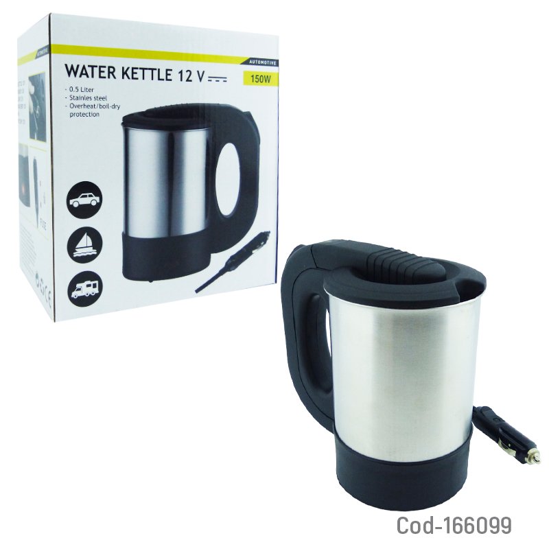 Calentador De Agua Para Auto 12 Volt En Acero Inoxidable, Capacidad De 500 CC Y 150 Watt. por mayor en Chile