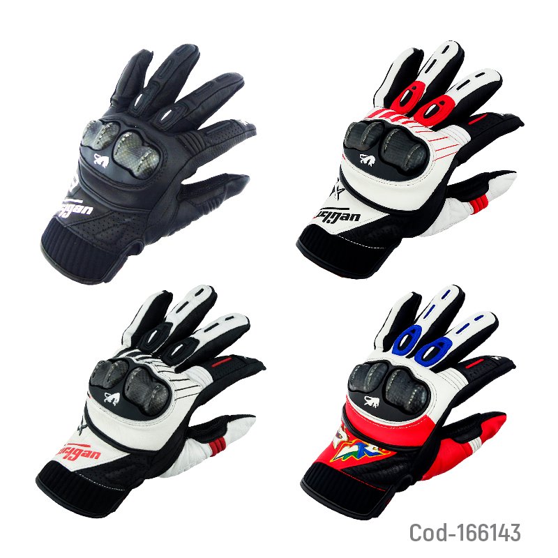 Guante para moto de cuero marca furygan modelo fr-43 con proteccion tipo carbono. mayorista — imagen 2