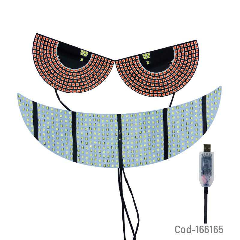 Ojos y boca led para auto modelo devils eye luz rgb efectos conexion usb mayorista — imagen 4