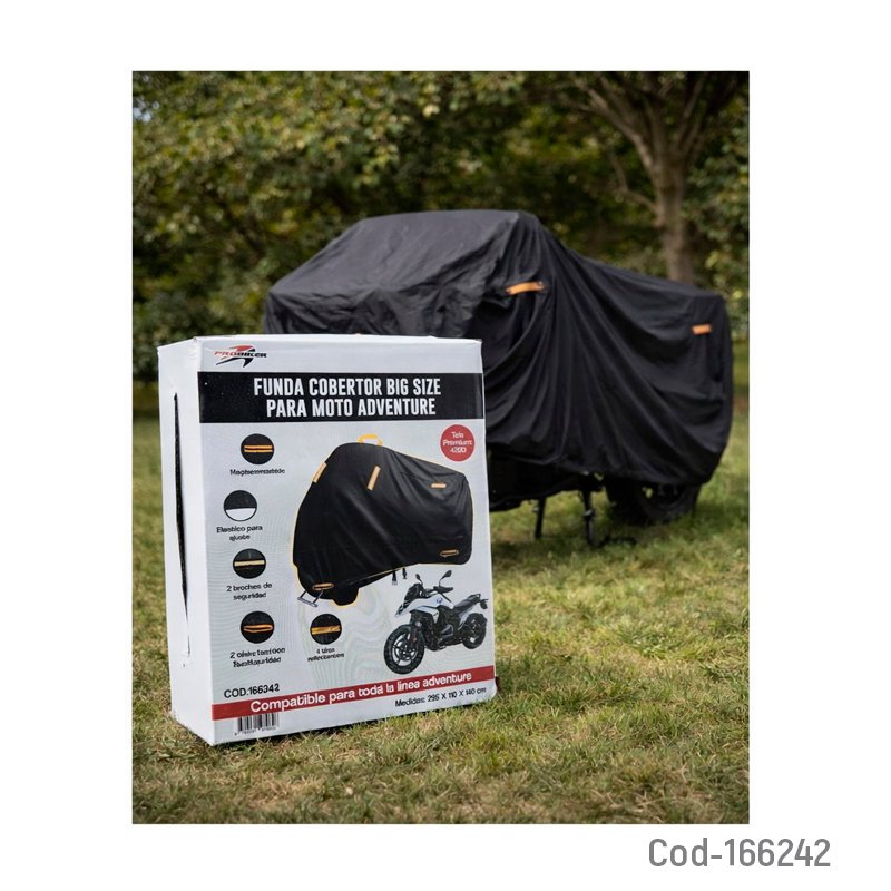 Funda para moto marca probiker para modelo adventure con ojales y tela 420d mayorista — imagen 2