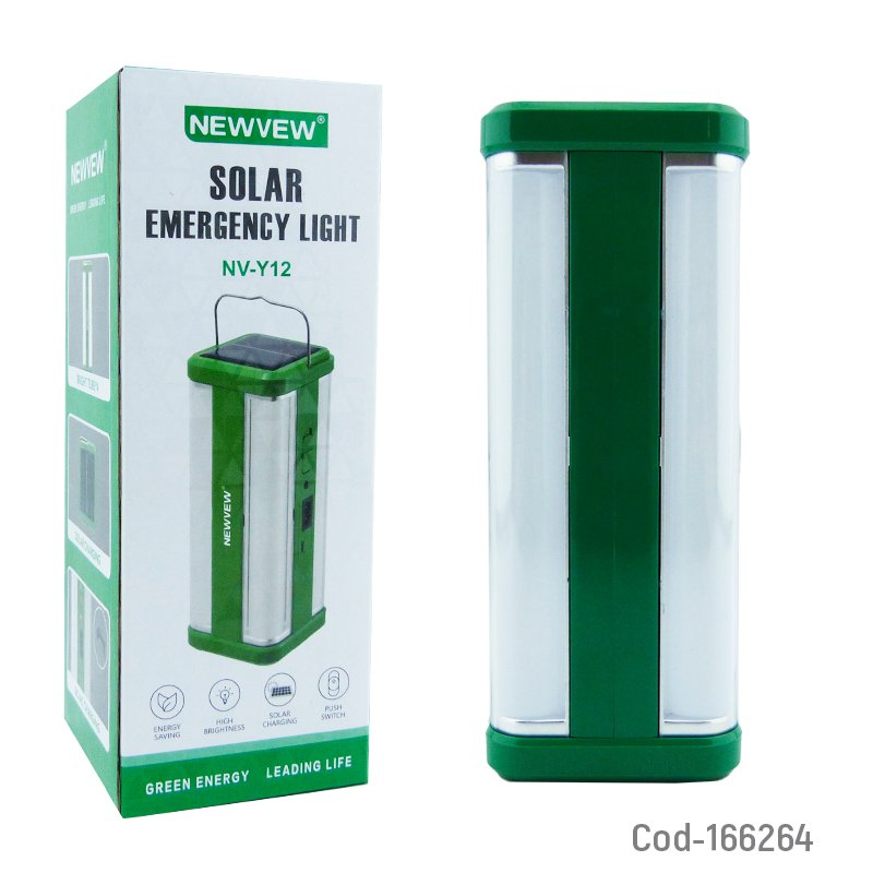 Lampara solar led de 4 tubos modelo nv-y12 marca newvew recargable. mayorista — imagen 4