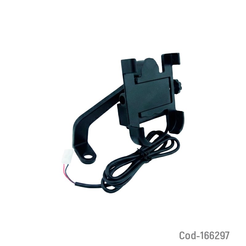 Porta Smartphone Para Moto Marca PROBIKER Modelo PRO-B5C Con USB De 3.1 Amp, Para Brazo De Espejo Retrovisor. 9.6 cm x 5.6 cm x 7.5 cm por mayor en Chile