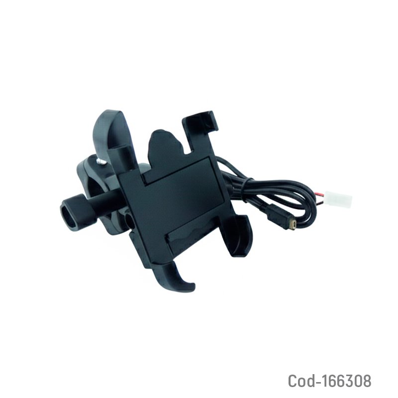 Porta Smartphone Para Moto Marca PROBIKER Modelo PRO-B6C Con USB De 3.1 Amp, Para Manubrio. 9.6 cm x 5.6 cm x 7.5 cm por mayor en Chile