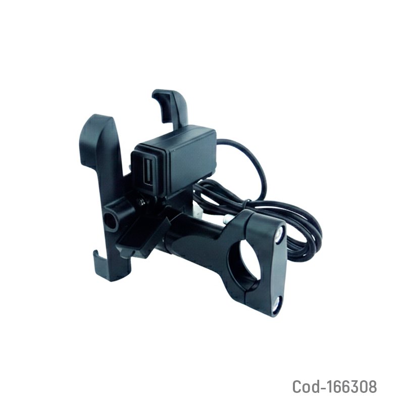 Porta smartphone para moto marca probiker modelo pro-b6c con usb de 3.1 amp, para manubrio. mayorista — imagen 2