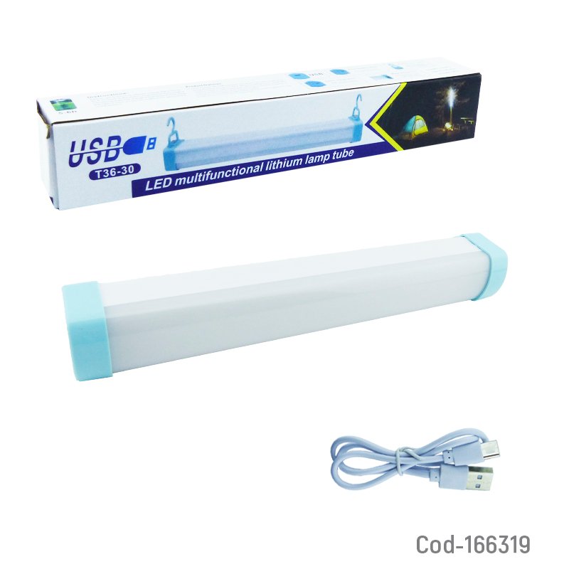Lampara de 150 watt recargable, modelo t36-30. con iman, gancho, luz blanca y baliza mayorista — imagen 4
