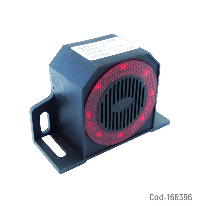 Alarma De Retroceso Con Luz LED A 12 O 24 Volt Para Auto O Camion 10.2 cm x 7.5 cm x 4 cm por mayor en Chile