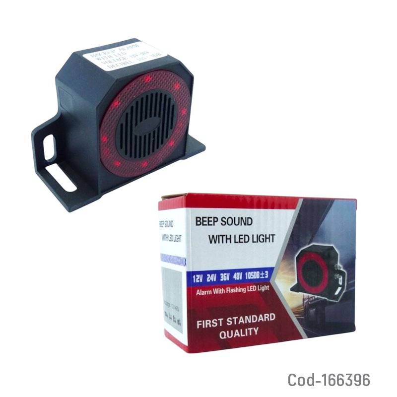 Alarma de retroceso con luz led a 12 o 24 volt para auto o camion mayorista — imagen 4