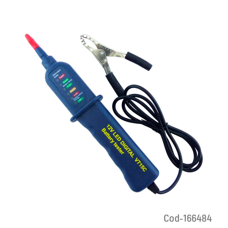 Tester para bateria 12 volt para auto o moto modelo vt15c mayorista — imagen 4