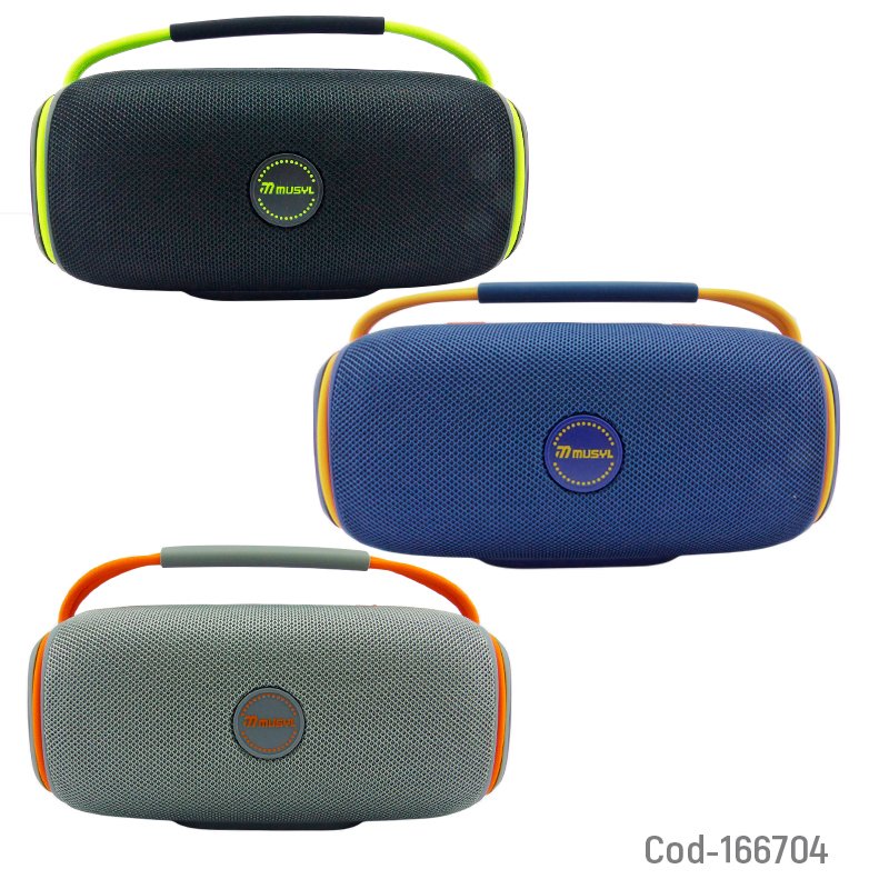 Parlante recargable bluetooth modelo em-5 marca musyl portable con rgb, usb, aux, tf y dc. mayorista — imagen 3