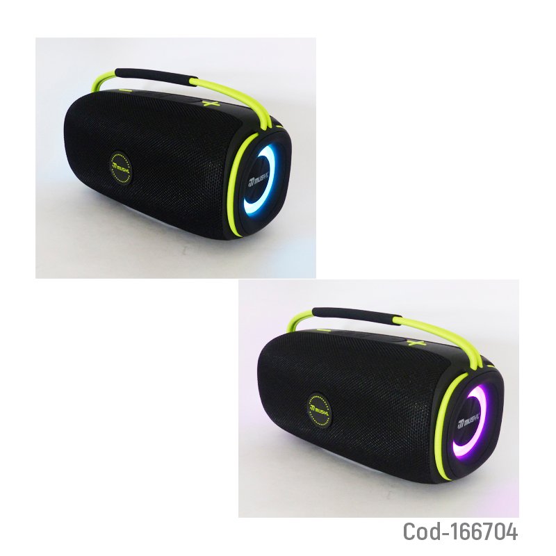 Parlante recargable bluetooth modelo em-5 marca musyl portable con rgb, usb, aux, tf y dc. mayorista — imagen 5