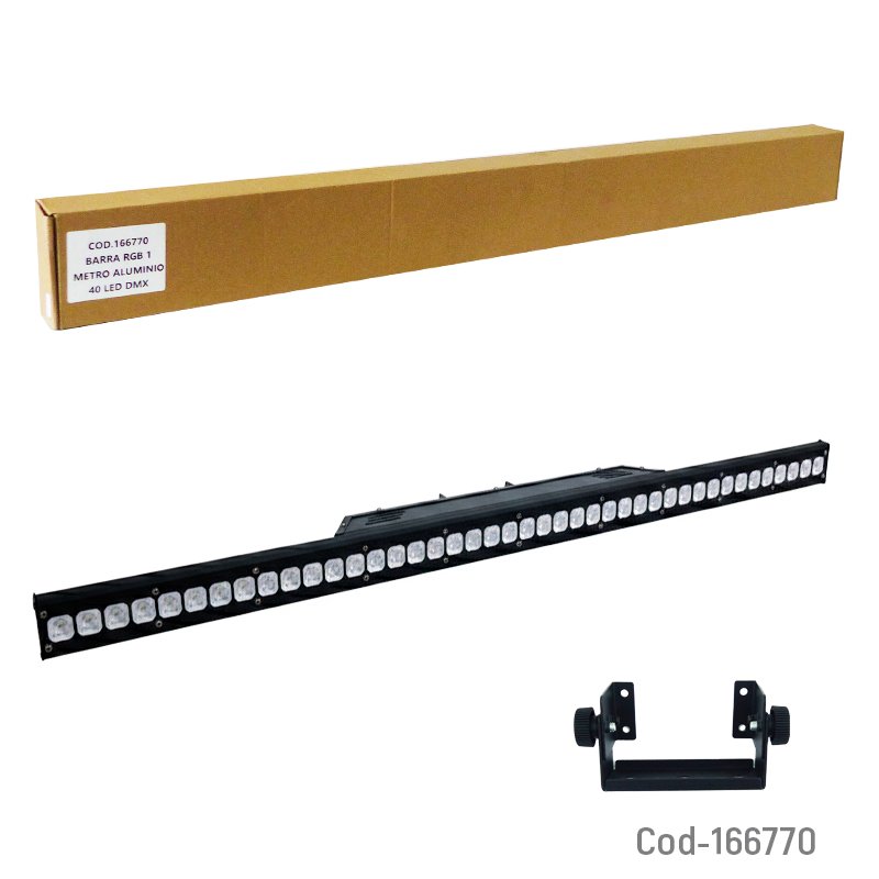 Barra de luz led rgb con 40 led en aluminio, longitud 1 mts mayorista — imagen 4