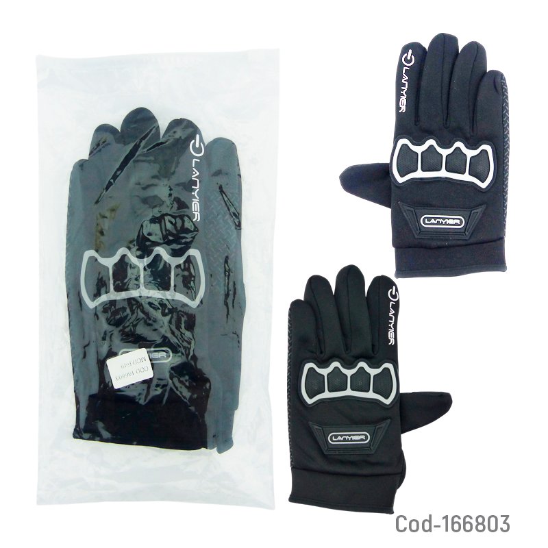 Guante para moto marca lanyier modelo r49 con proteccion y touch antideslizante mayorista — imagen 3