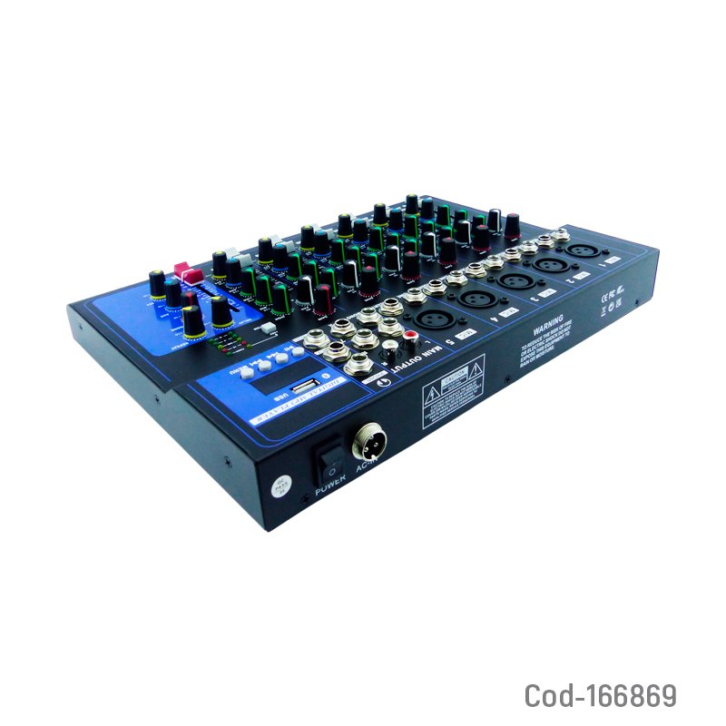 Consola mezcladora mixer de sonido portatil de 7 canales con bluetooth y usb mayorista — imagen 2