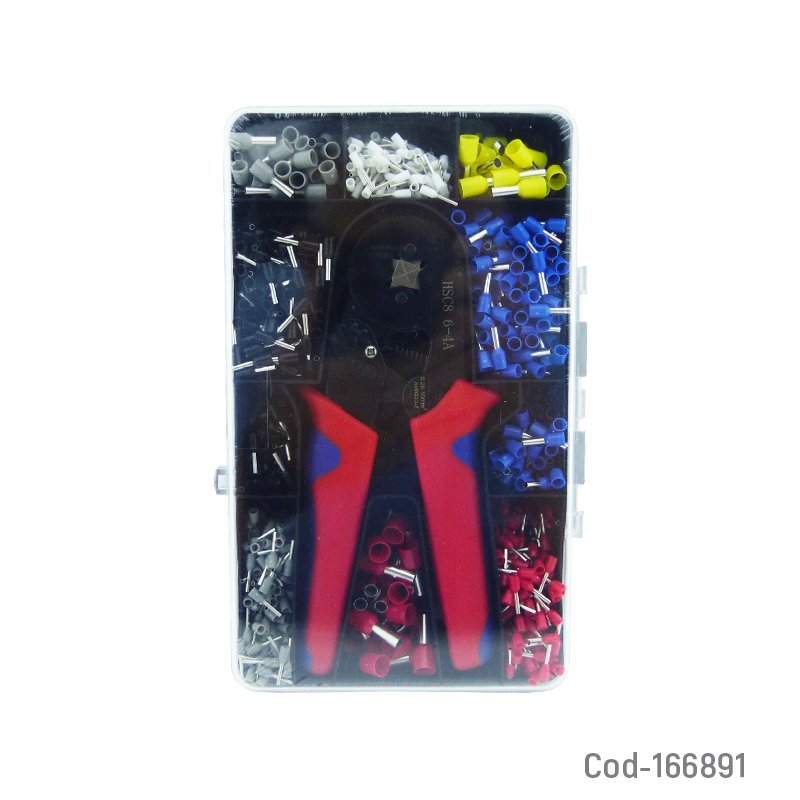 Crimpeadora prensa kit con 1200 terminales mayorista — imagen 3