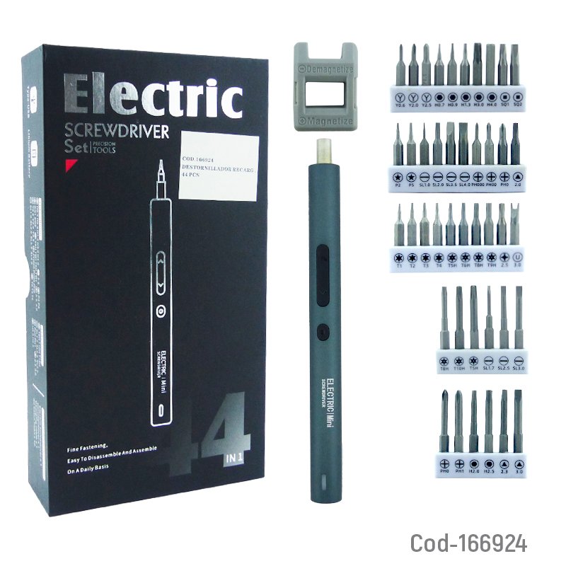 Destornillador recargable 44 en 1 multifuncion con luz y usb type-c mayorista — imagen 4