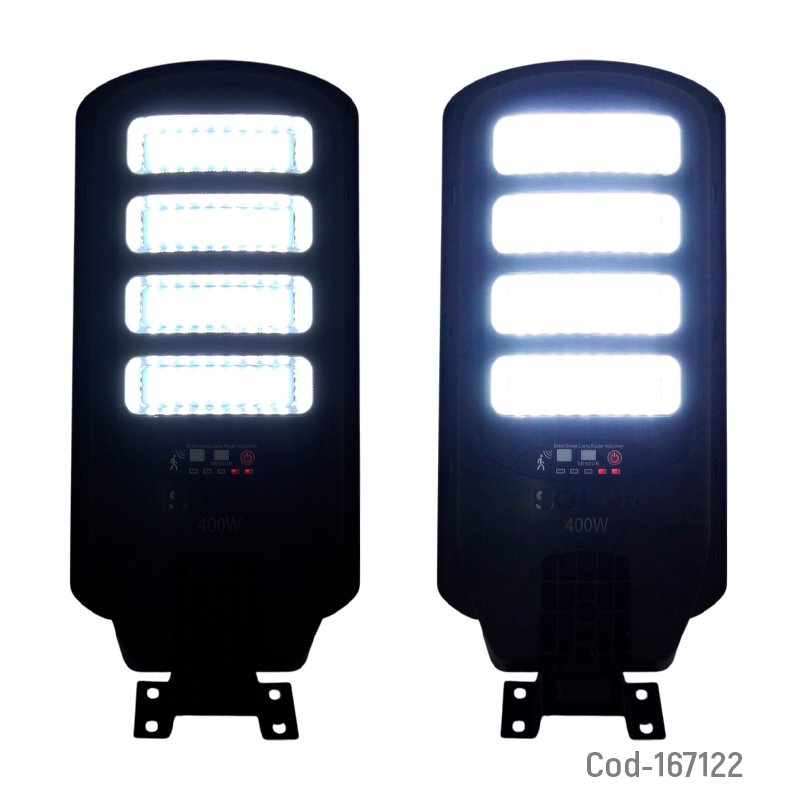 Foco con brazo solar de 400 watt, 144 led en 4 placas y control remoto. mayorista — imagen 3