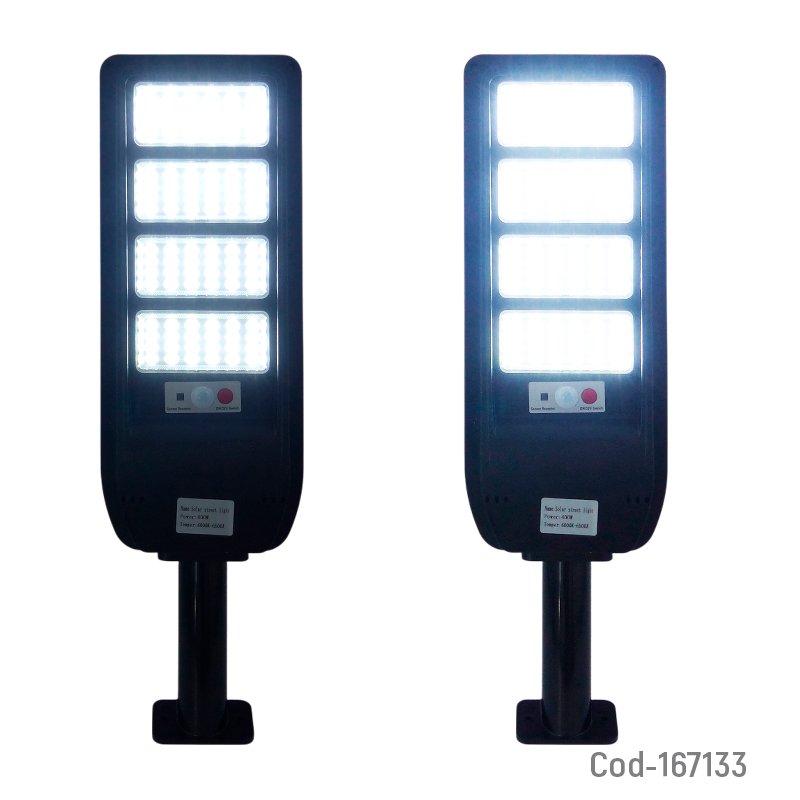 Foco con brazo solar de 400 watt modelo lh-99 de 96 led en 4 placas con control remoto y sensor mayorista — imagen 3