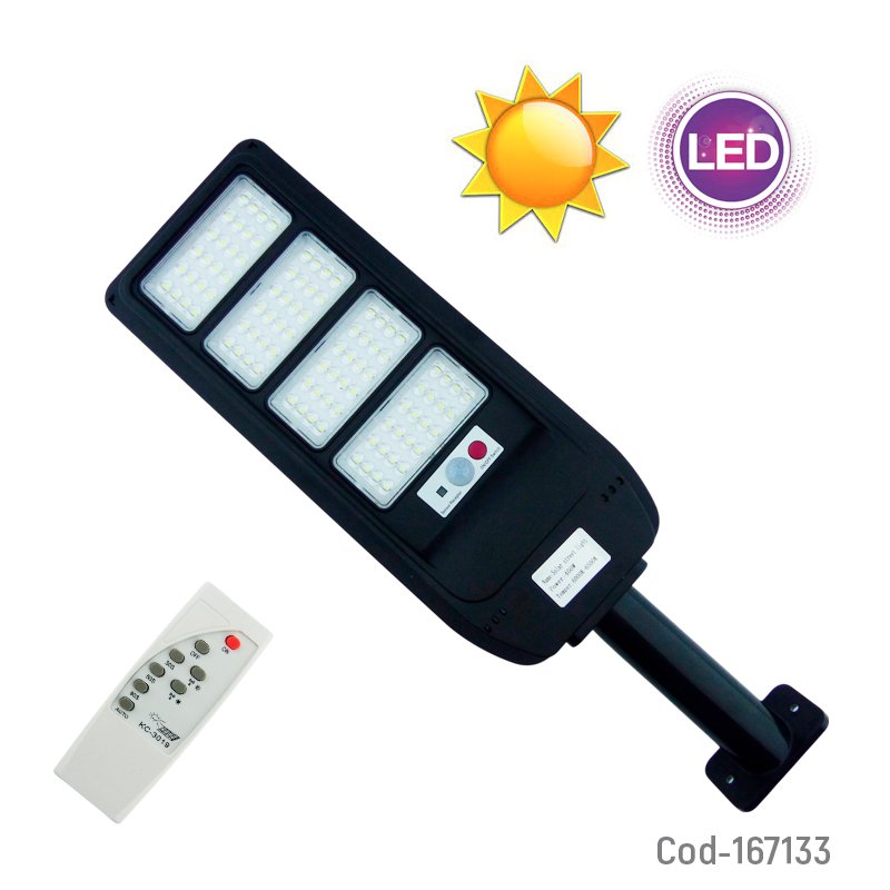 Foco con brazo solar de 400 watt modelo lh-99 de 96 led en 4 placas con control remoto y sensor mayorista — imagen 4