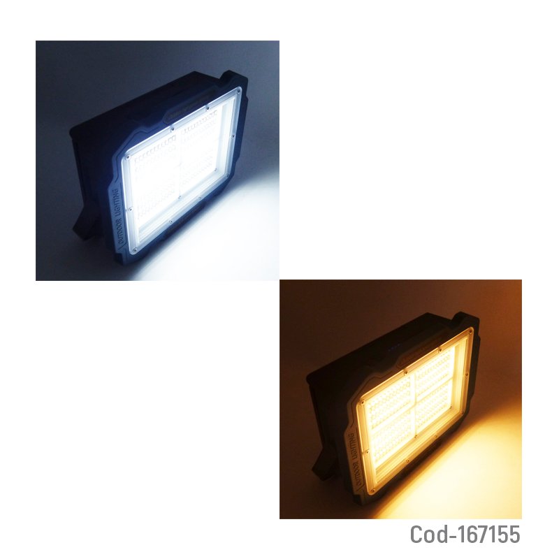 Proyector solar led modelo w8150-3 con 3 paneles solares, 336 led, 3 tonos de luz y gancho para colgar. mayorista — imagen 3