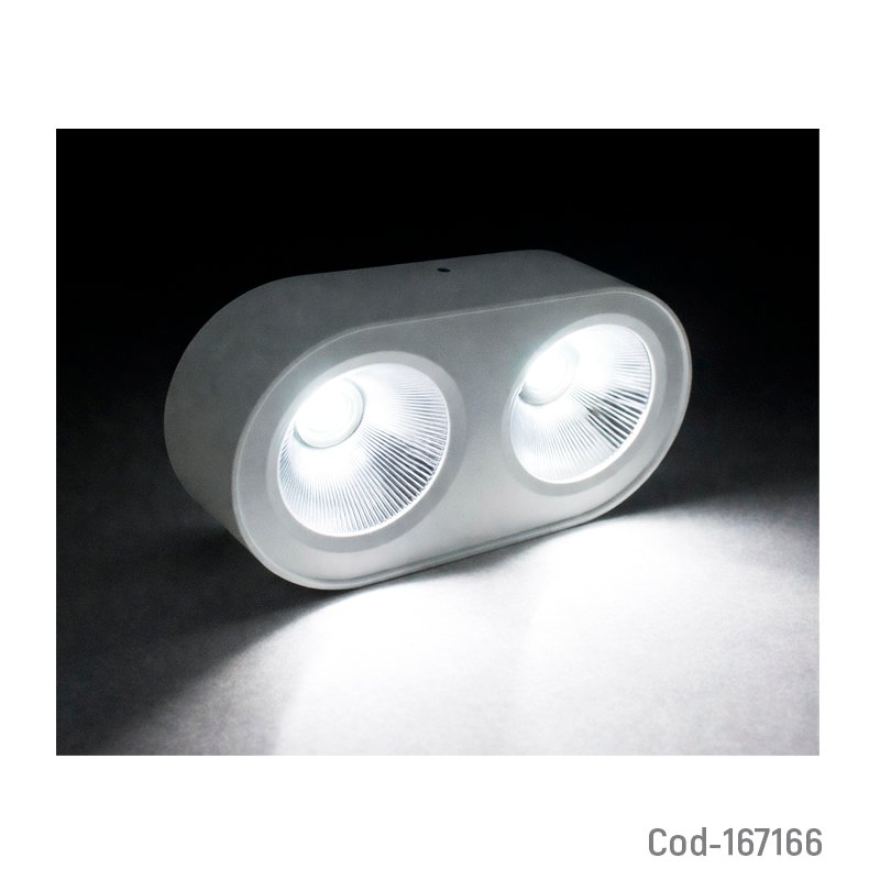 Foco doble led modelo lira de luz blanca 6500k a 16 watt mayorista — imagen 3