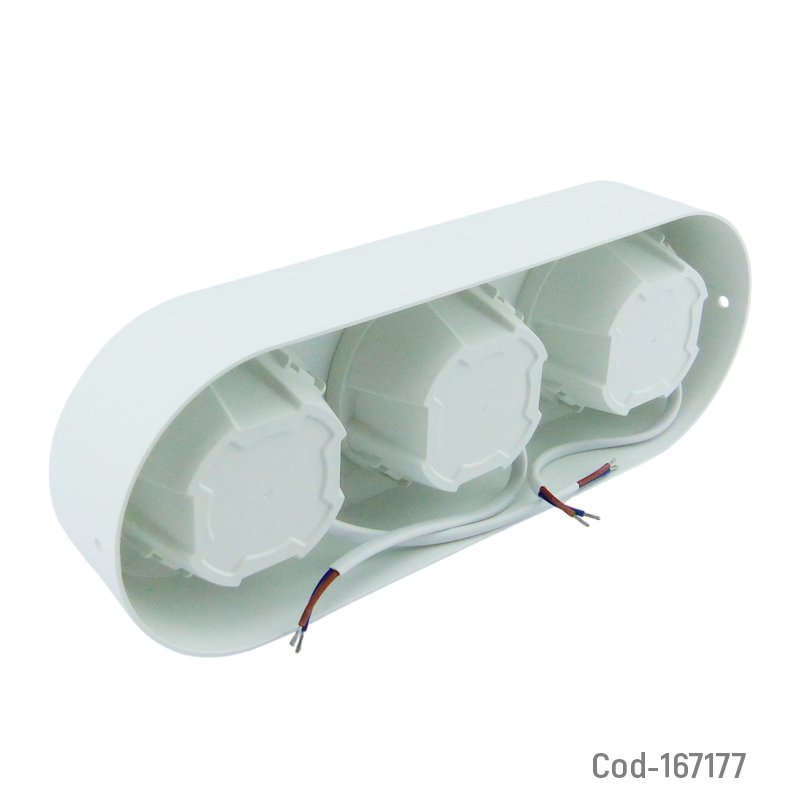 Foco triple led modelo lira de luz blanca 6500k a 24 watt mayorista — imagen 2