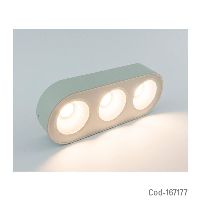 Foco triple led modelo lira de luz blanca 6500k a 24 watt mayorista — imagen 3