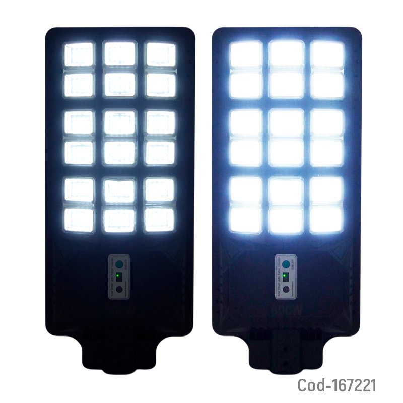 Foco para poste solar de 600 watt, 216 led en 18 placas con sensor y control remoto mayorista — imagen 3