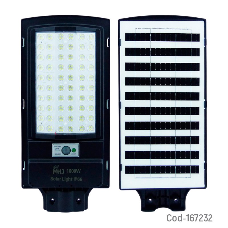 Foco con brazo solar de 1000 watt en pvc de 240 led en 1 placa con sensor y control remoto mayorista — imagen 2