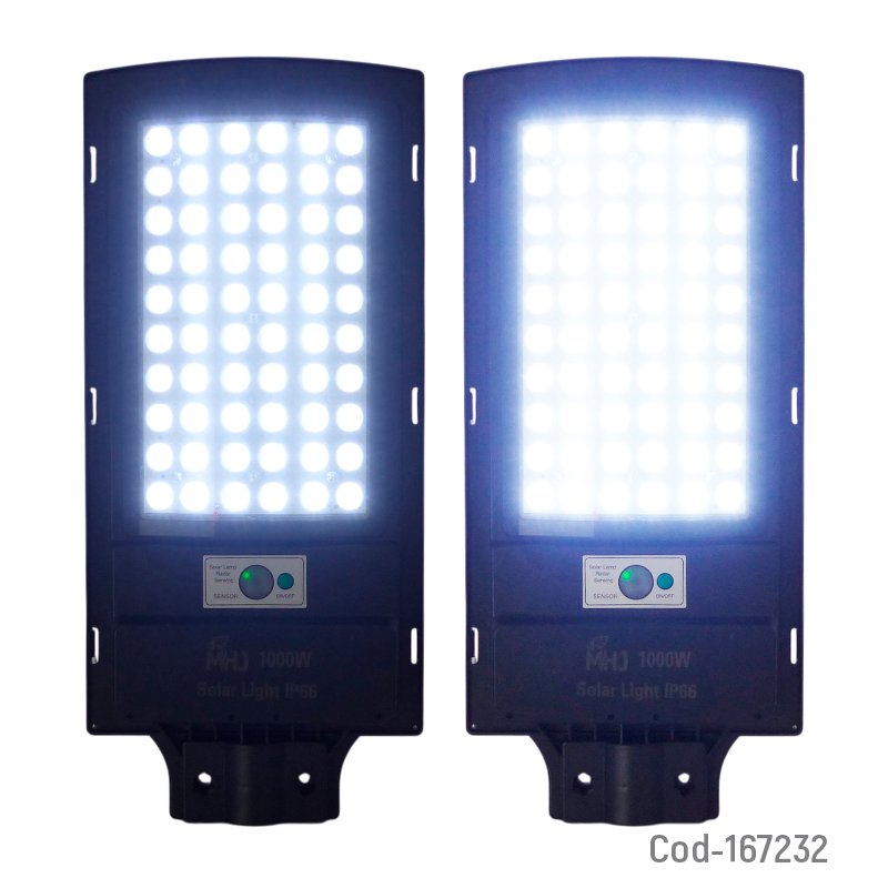 Foco con brazo solar de 1000 watt en pvc de 240 led en 1 placa con sensor y control remoto mayorista — imagen 3