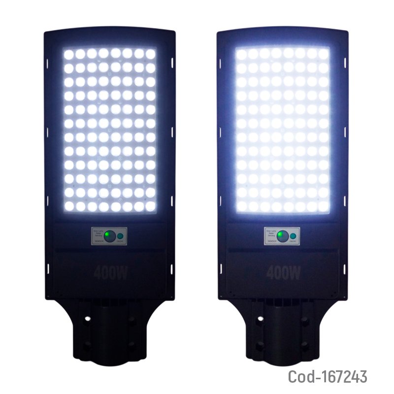Foco para poste solar de 400 watt, 384 led en 1 placa con sensor y control remoto mayorista — imagen 3