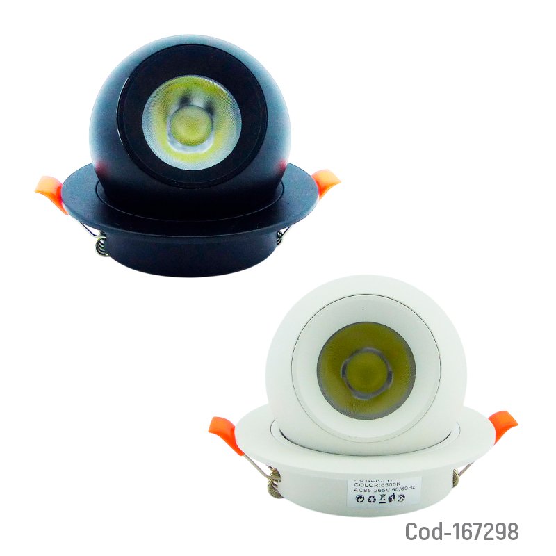 Foco led de 7 watt embutido de luz blanca a 6500k dirigible para cielo. mayorista — imagen 4