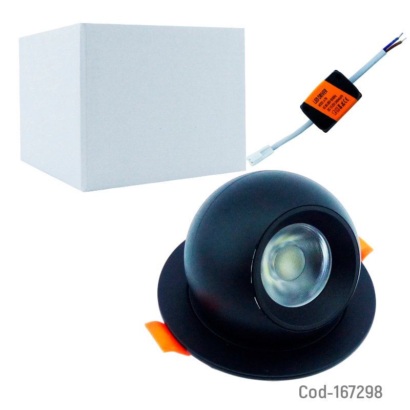Foco led de 7 watt embutido de luz blanca a 6500k dirigible para cielo. mayorista — imagen 5