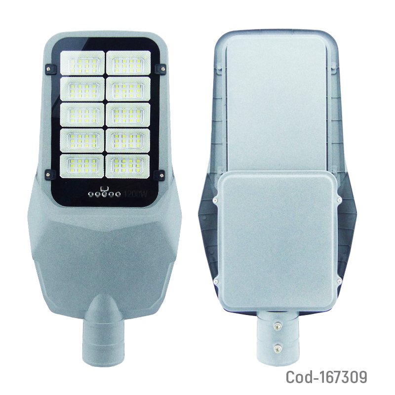 Foco con brazo solar de 1200 watt, 120 led en 10 placas, de metal con control remoto e indicador de carga mayorista — imagen 2