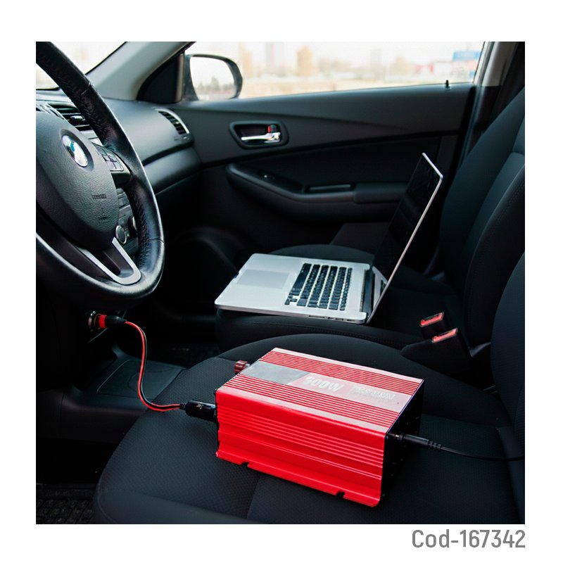Inversor de voltaje para auto 12 volt con usb de 500 watt mayorista — imagen 3