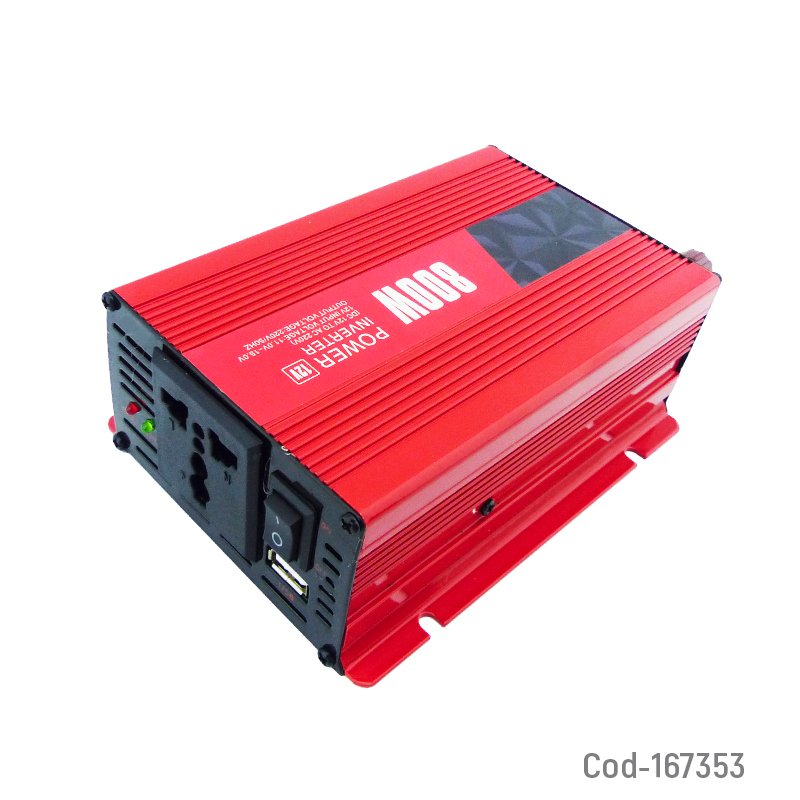 Inversor de voltaje para auto 12 volt con usb de 800 watt mayorista — imagen 2