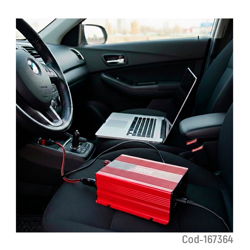 Inversor de voltaje para auto 12 volt con usb de 1000 watt mayorista — imagen 3