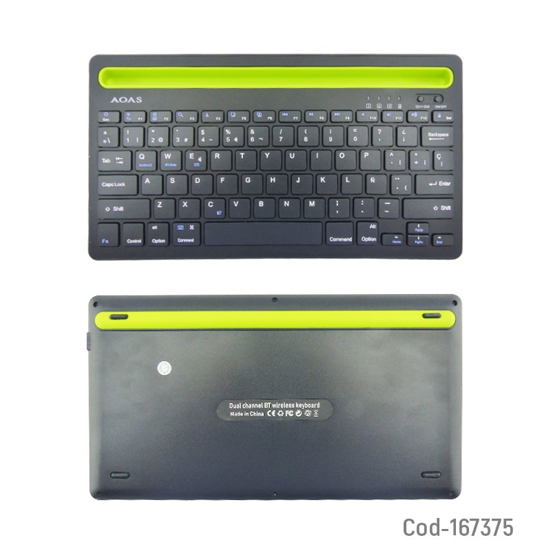 Teclado bluetooth modelo as-199 marca aoas recargable con ranura para smartphone o tablet mayorista — imagen 2