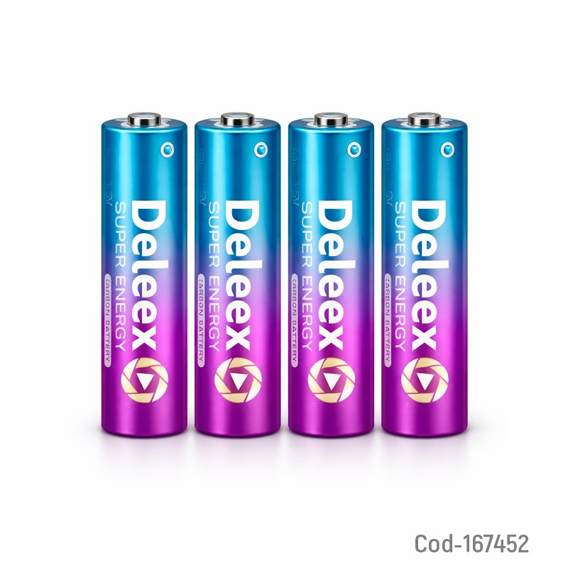 Pila marca deleex modelo aa de 1.5 volt en set x 8, de carbon. mayorista — imagen 2